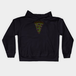 Psychedelic Pepperoni Pizza Design Kids Hoodie
